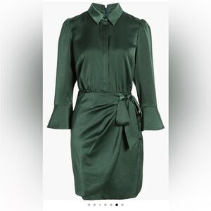 Vince Camuto Dark Green Long Sleeve Dress